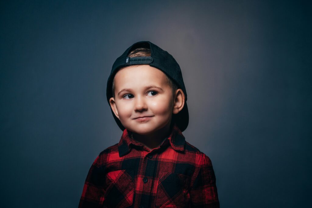 kid looking proud of himself