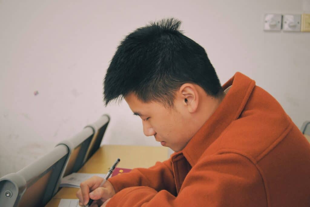student trying to pay attention